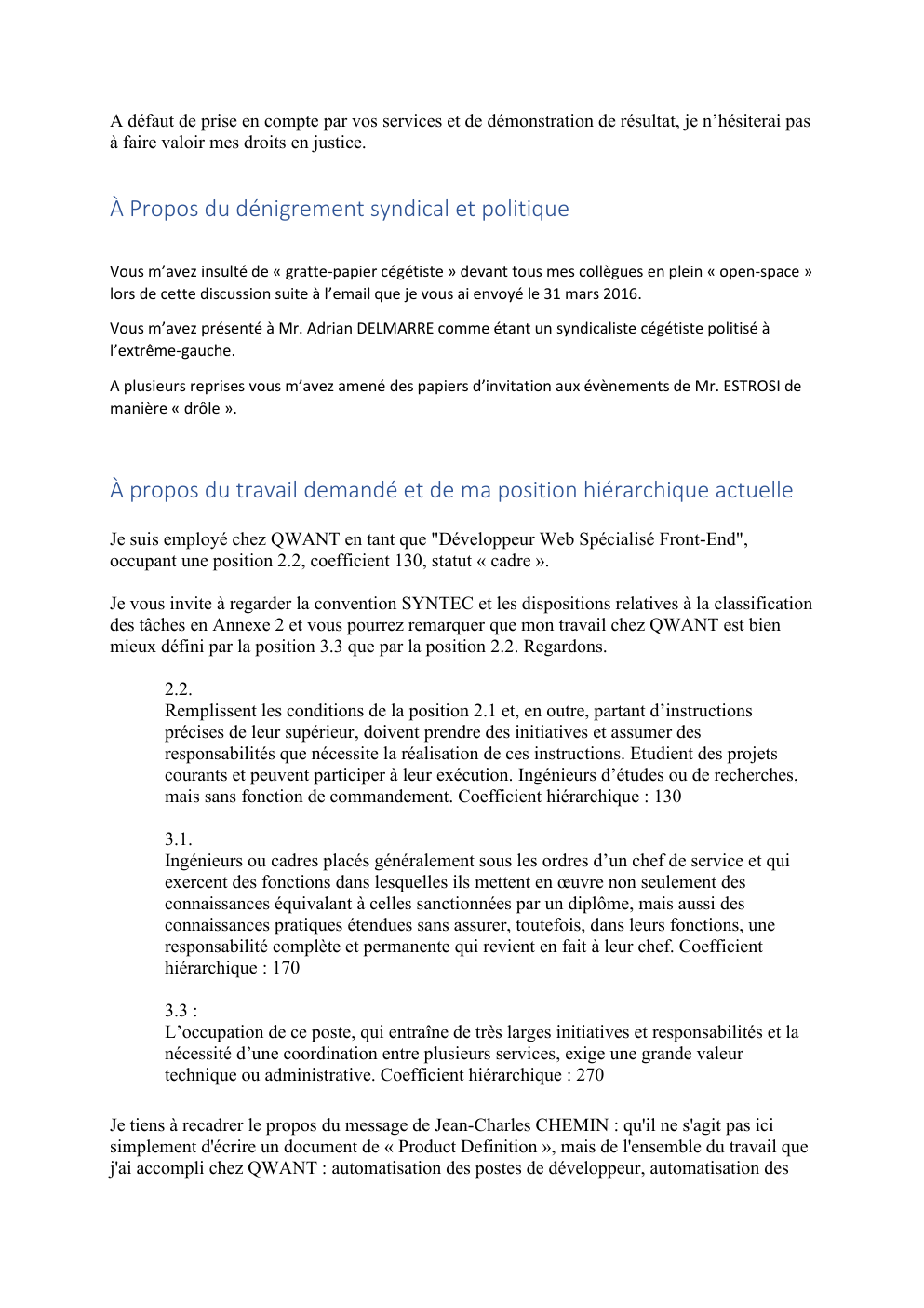 Réponse adressée à Jean-Charles Chemin — page 3 sur 8